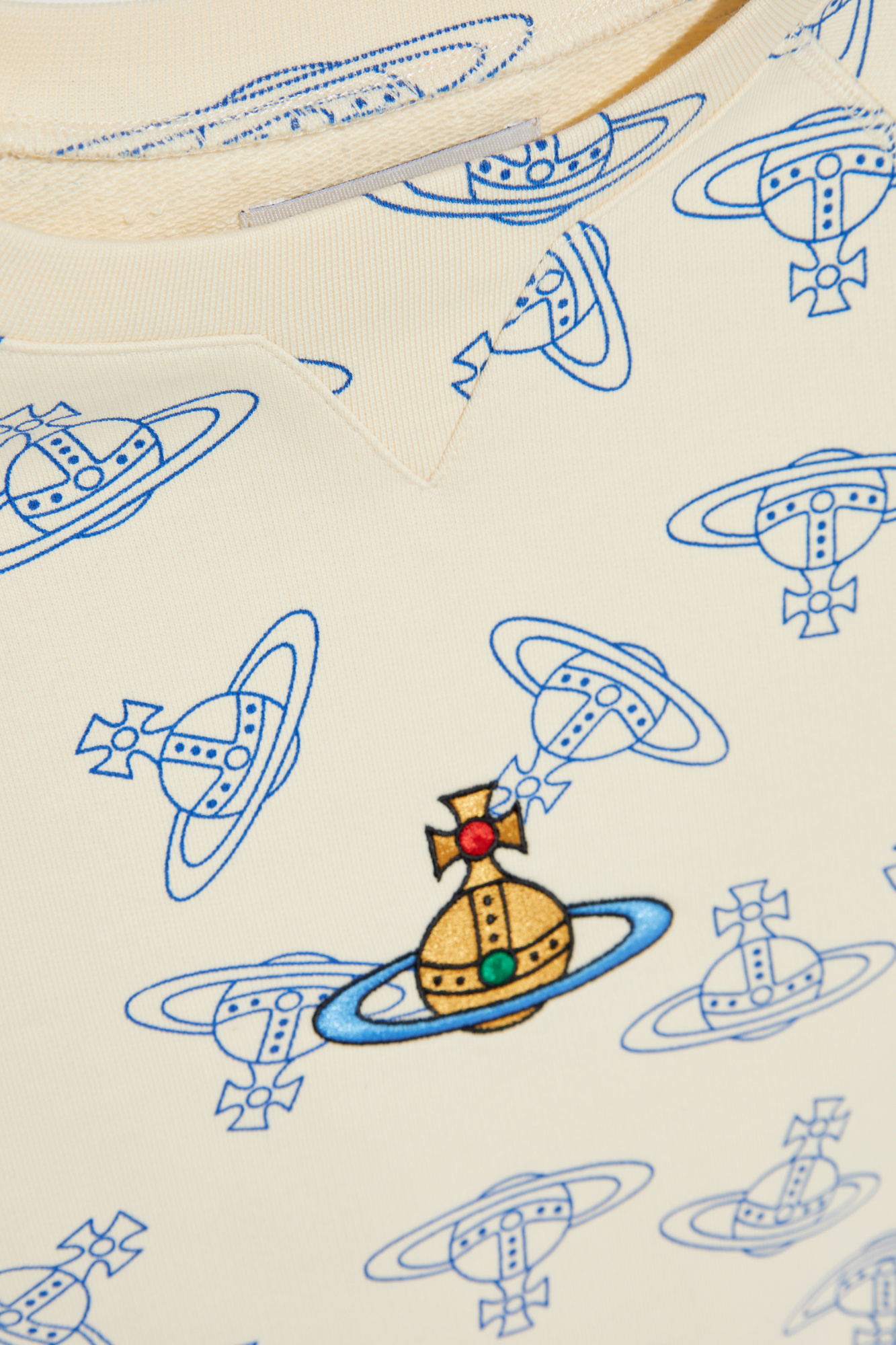 Cream sweatshirt nadrukiem with logo Vivienne Westwood
